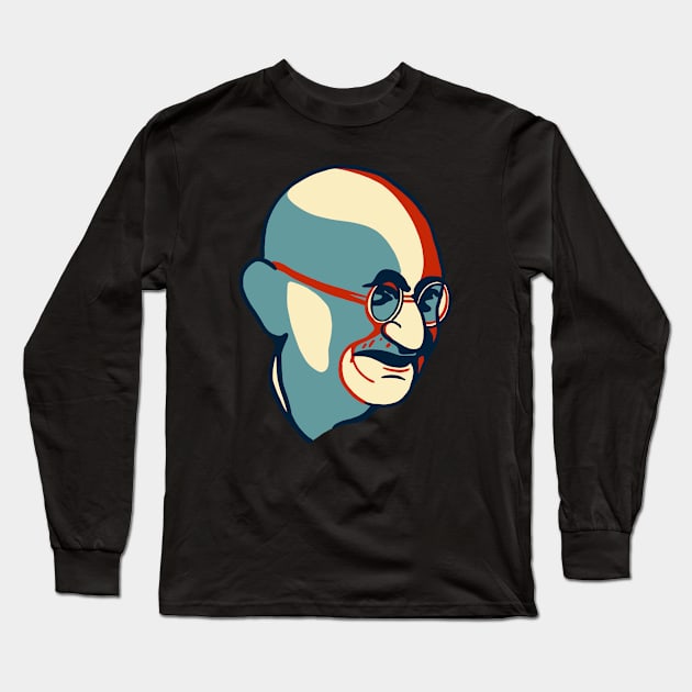 Hopeful Gandhi Long Sleeve T-Shirt by isstgeschichte